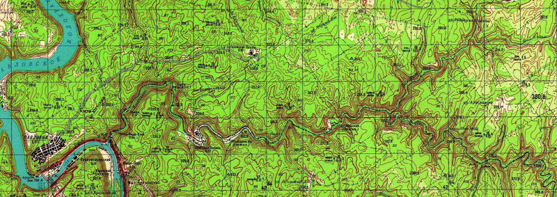 Река Яманелга на карте 