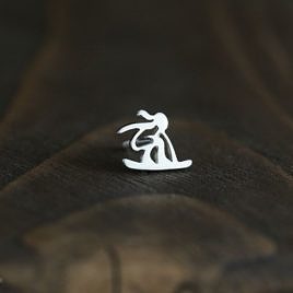 Серьга "Сноубордистка"