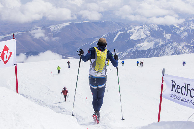 Karl Egloff финиш на вершине Эльбруса 