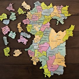 карта пазл Башкирия