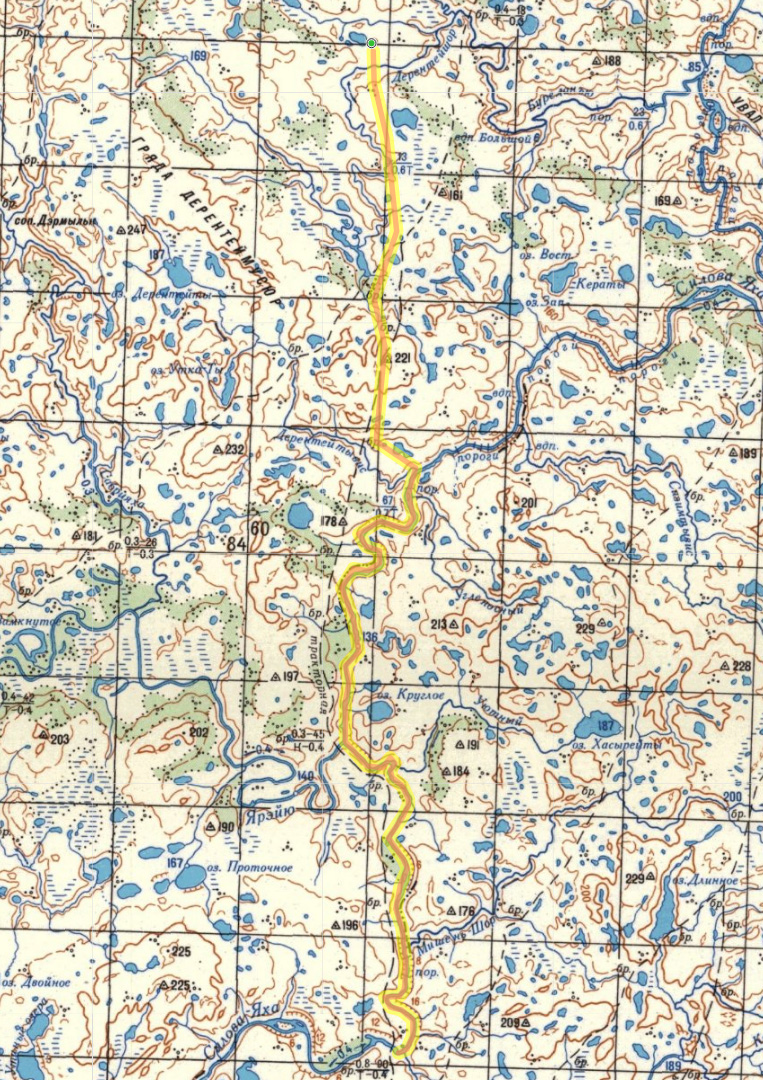 карта 2 день пересечения Пай-Хоя