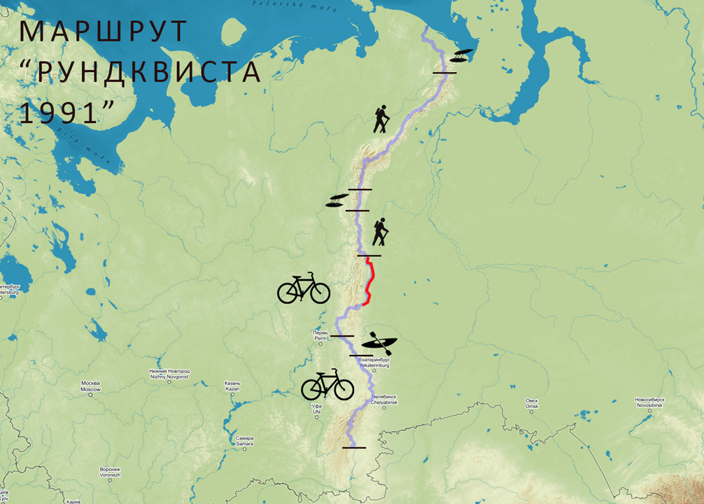 Маршрут Рундквиста через Урал