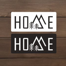Наклейка виниловая «Home Горы»