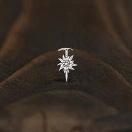 Моносерьга «Ледоруб и эдельвейс»