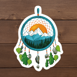 Наклейка виниловая «Горный ловец снов»