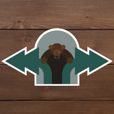 медведь гнет ель