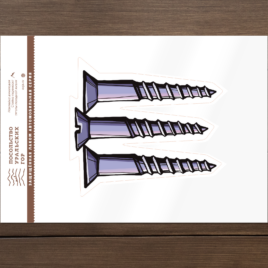 «Три шурупа» автомобильная виниловая наклейка