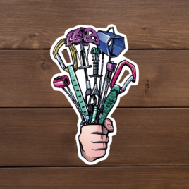 Наклейки виниловая «Букет скалолаза»